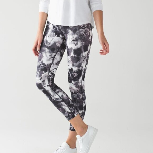 Lululemon | High Times Pant (Peek) Leggings Obscurred Black Dusty Mauve Size 8 - Picture 2 of 15